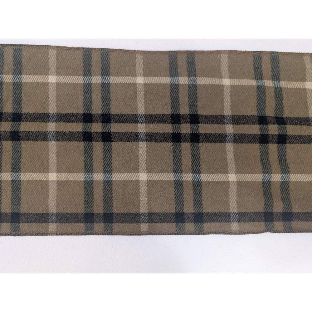 Acrylic Plaid Scarf Lightweight Neutral Colors Casual‎ Style - Picture 3 of 4